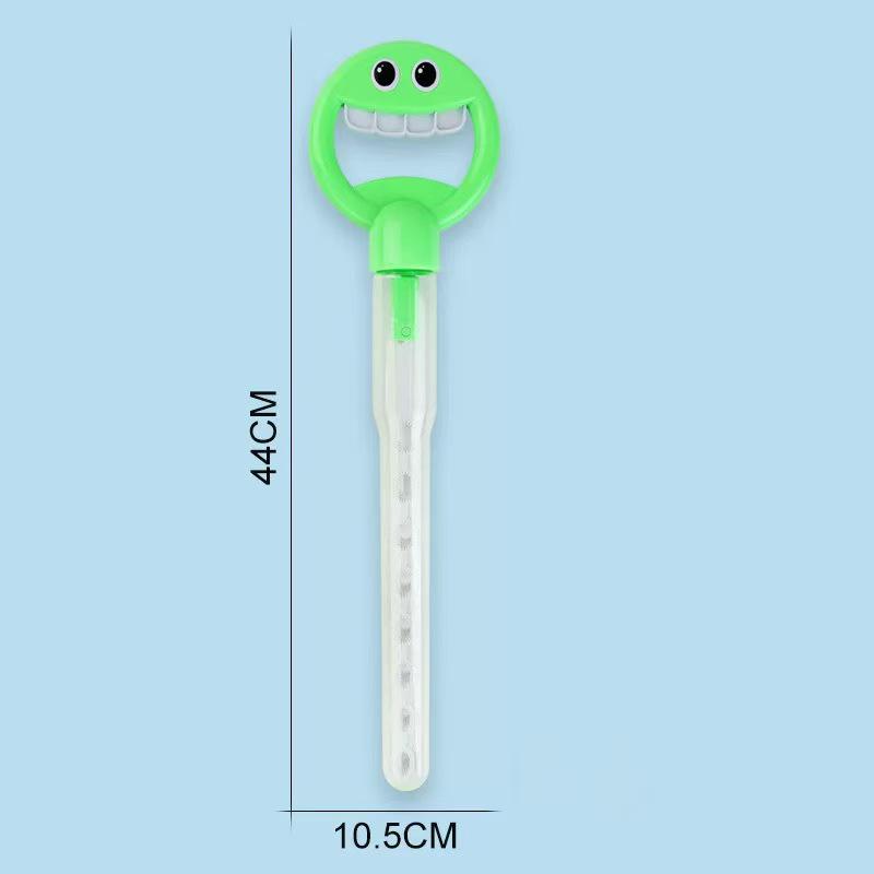 

Spring Smiley Face Bubble Machine: 32-Hole Bubble Blowing Toy for Toddlers