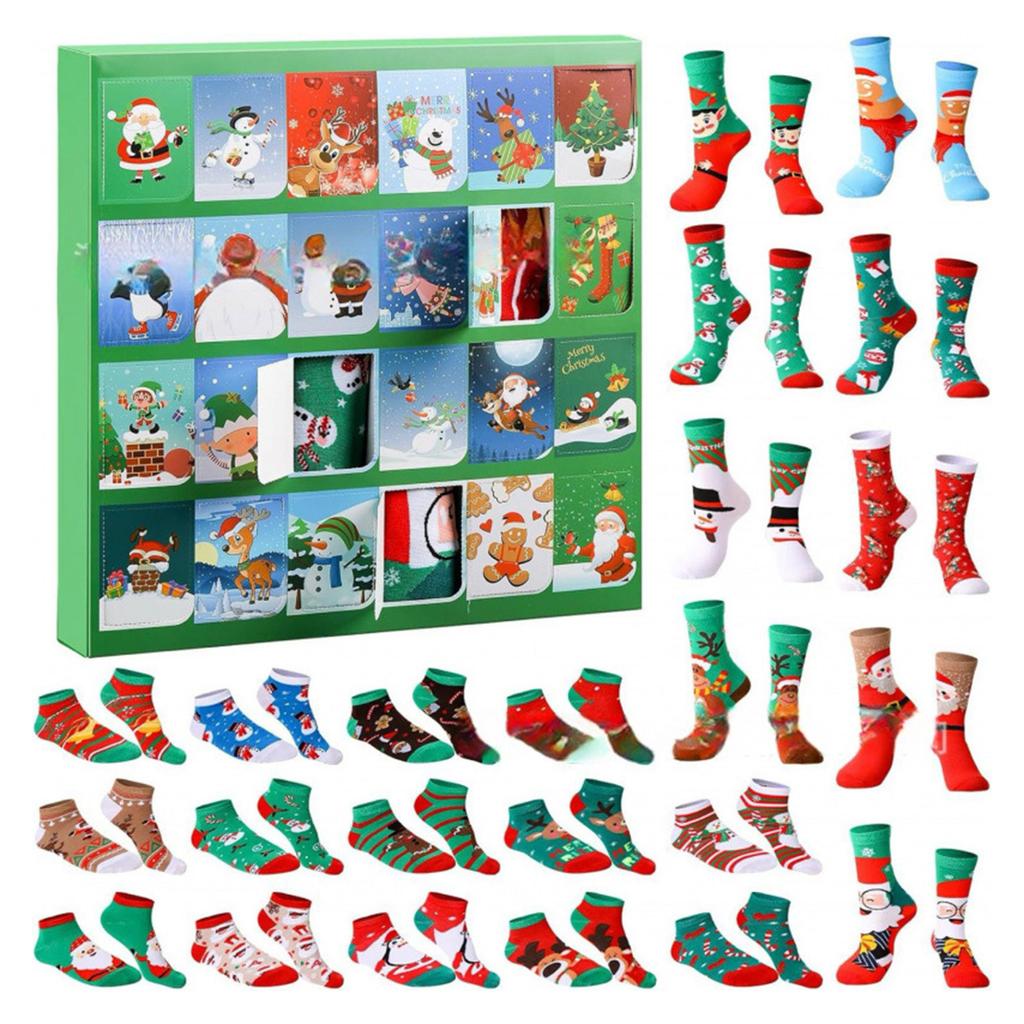 Socks Advents Calendar For Adults Men Women Fun Colorful Unisex Socks For Cozy Winter Evenings