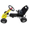 VidaXL Kart à Pédales Jaune pour Enfants Véhicule Voiture Jouet Jardin Terrain 90252