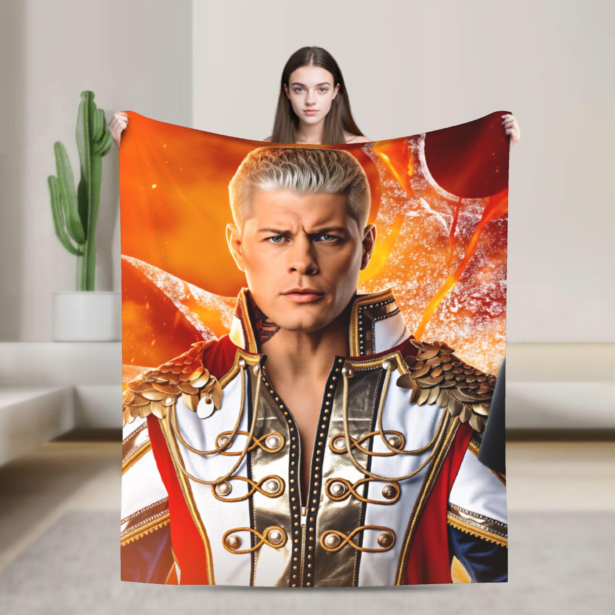 

Супер Мягкое Одеяло для Кемпинга Cody Rhodes Винтажное Плед Фланелевое Покрывало для Спальни Уличный Тренд Чехол для Дивана-Кровати 130x150cm