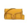 Coach Tabby 20 Solid Color Letter Logo Woven Edge Snap Flap Leather And Calfskin Messenger Bag Shoulder Clutch Small Women Bags Orange CJ863-B4UA