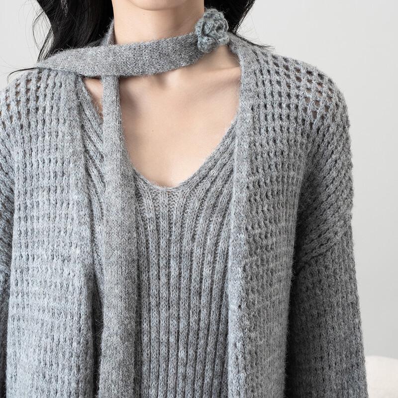 Women's Knitted Cardigan & Slip Dress Two-Piece Set