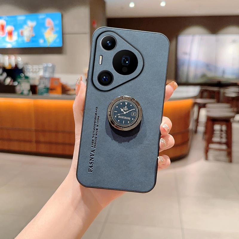 

Для Huawei Pura 70 Pro 5G Чехол Автомобильный Магнитный Держатель-Кольцо Подставка Чехол для Телефона Для Huawei Pura 70 Pura 70 Pro+ Plus Кожаная Задняя Крышка For Pura 70