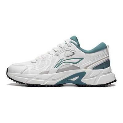 Li Ning Shiguang Tessuto Retro-Riflettente Pelle Sintetica Antiscivolo Resistente all'Usura Traspirante Scarpe da Corsa Basse Uomo sneaker ARXT007-2