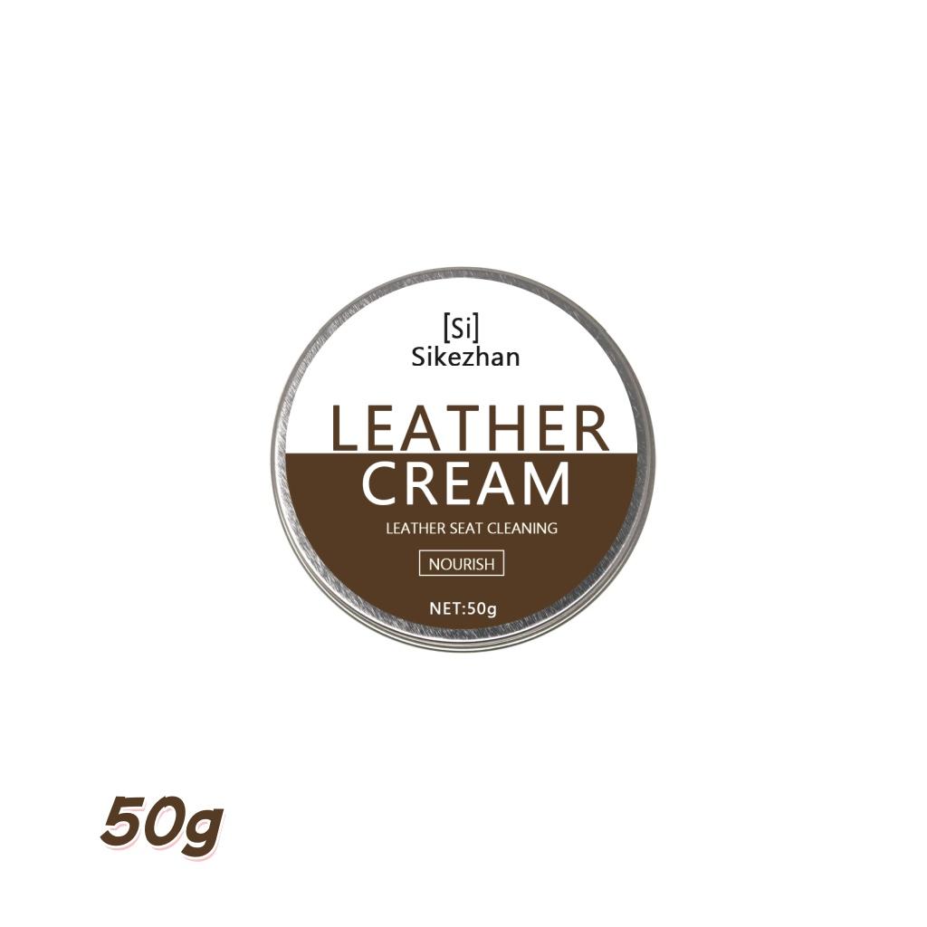 Motorcycle Leather Care Cream - Natural Transparent Odorless Balm for Genuine Leather Seat Jacket Pants Gloves | Nourishes