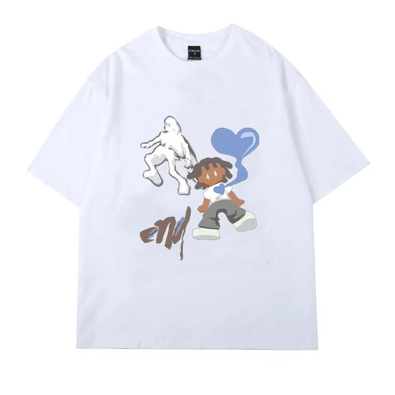 Women's Vintage Funny Graphic Print T-Shirt Oversized Streetwear Hip Hop Tee Shirts Harajuku Casual Cotton Short Sleeve Woman