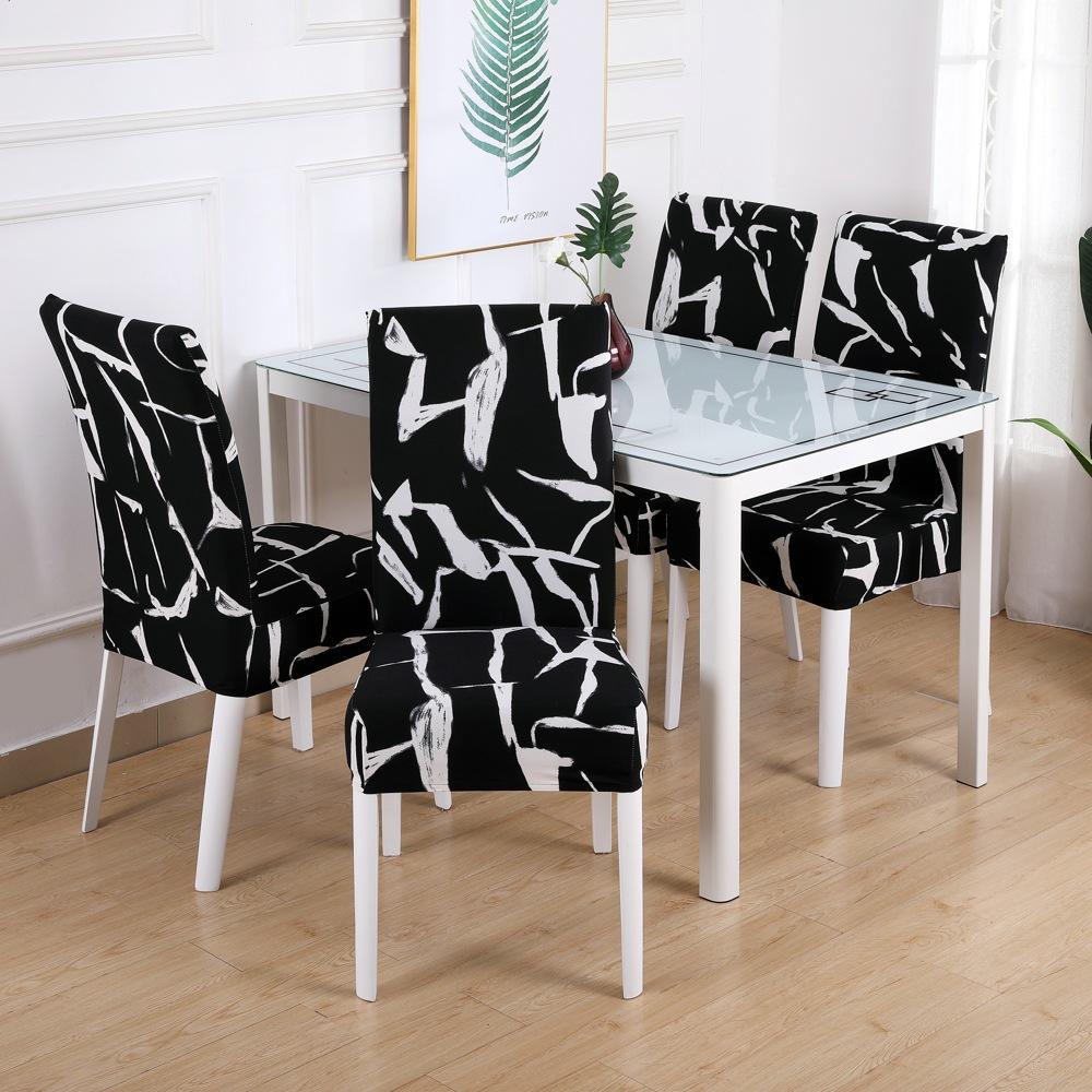 Elegant Floral Botanical Pattern Chair Covers, Universal Elastic Full Coverage Dining Room Chair Slipcover Protectors