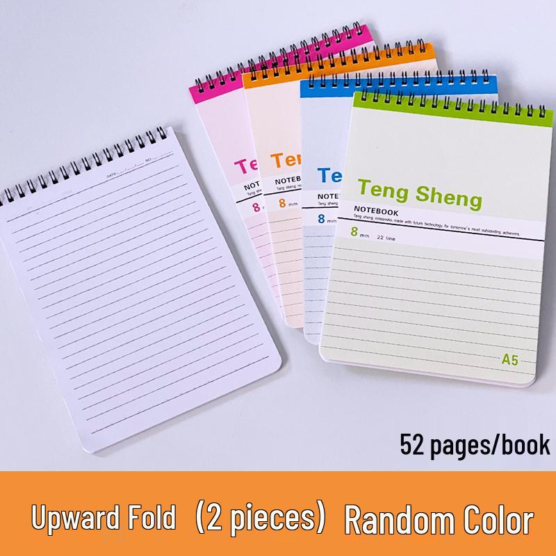 A5 Spiral Coil Notebook - Lined Diary, Thick Vertical Flip for College Students