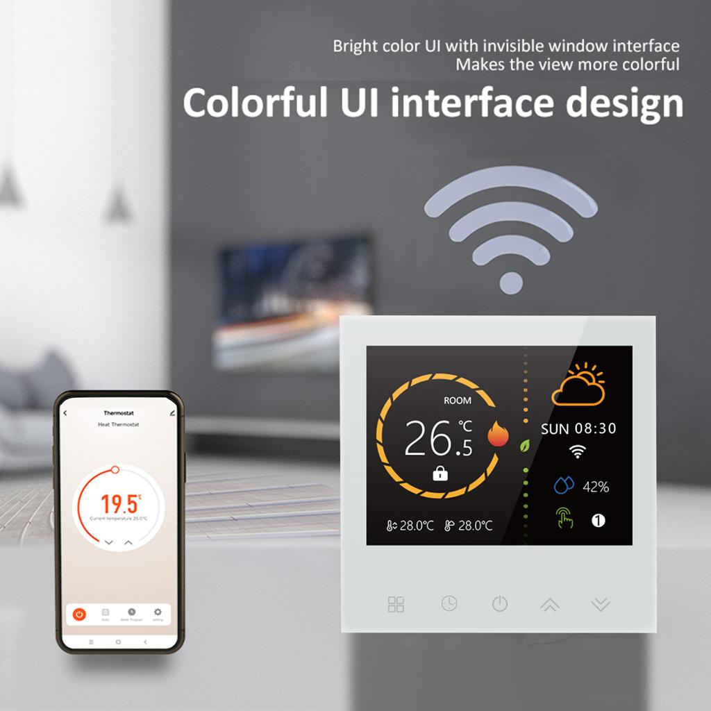Smart Thermostat Wireless-Fidelity WaterCelsiusFloor Heating Controling Panel Programmable