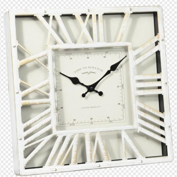 Wall Clock 12 Inches Retro Roman Numeral Silent Movement Straight Hair Clock Retro Style Wall Clock