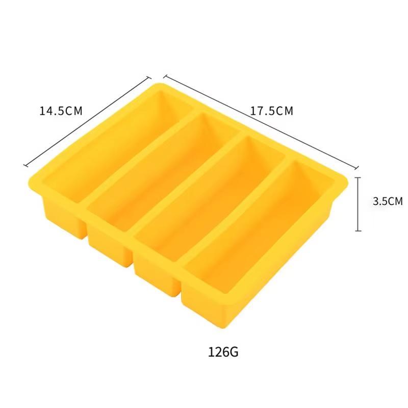 Ice Tray Rectangular Ice Mold Silicone Ice Tray Tray Ice Ice Making Tools Beer Drink Coffee Supplies Kitchen Accessories