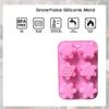 AEE4-3 Pack Christmas Snowflake Silicone Candle Soap Molds For DIY Christmas Holiday Party Handmade Decoration Supplies