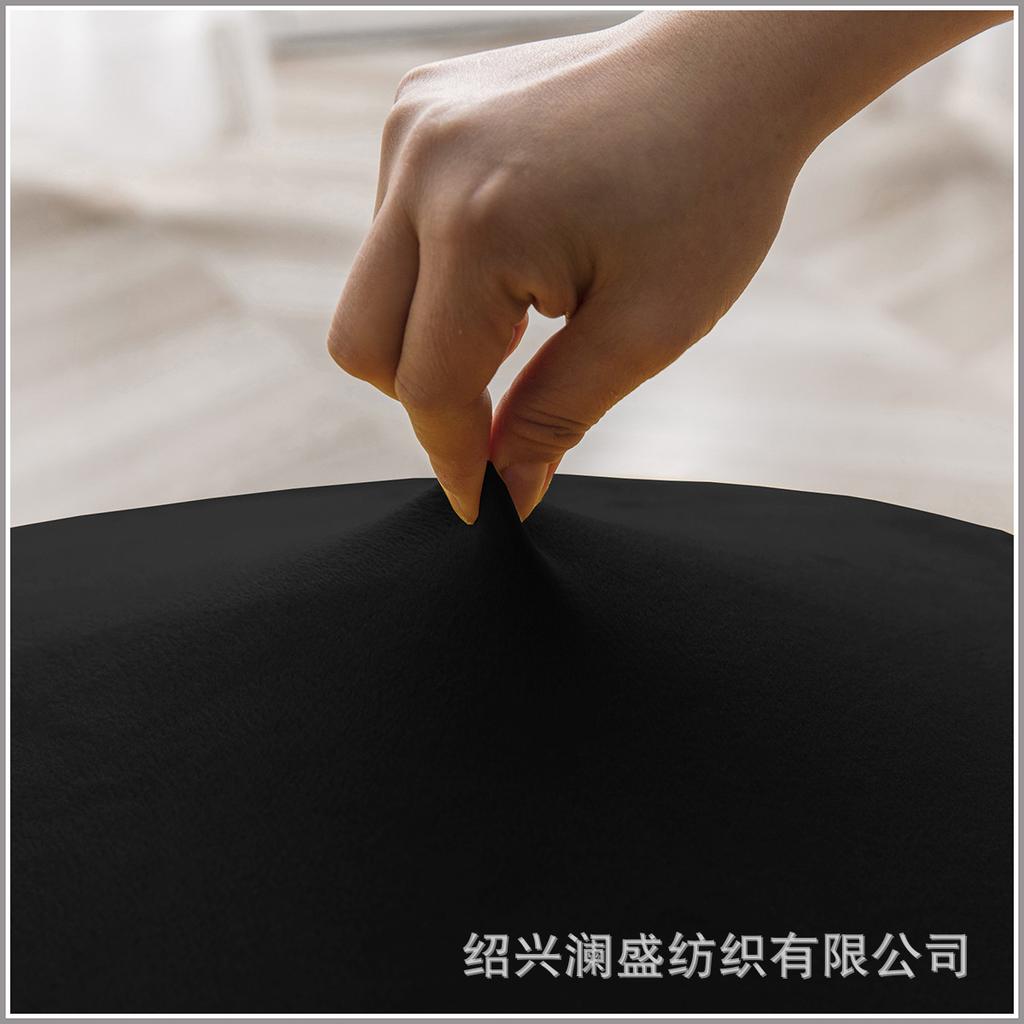 Silver Fox Velvet Buckle Chair Pad, Stretchable Velvet Seat Cover with Snap Closure