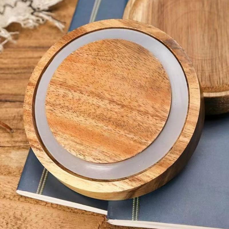 1Pcs Wood Lid Orgnizer Glass Airtight Canister Kitchen Storage Bottles Jar Sealed Food Container Ginger Cereal Dispenser