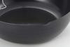 Yoshikawa Tempura Pan with Wooden Induction and Gas New Gourmet Made in SJ3170 Handle, 24cm, Iron, Compatible, Power, Black, Tsubame-Sanjo, Japan,