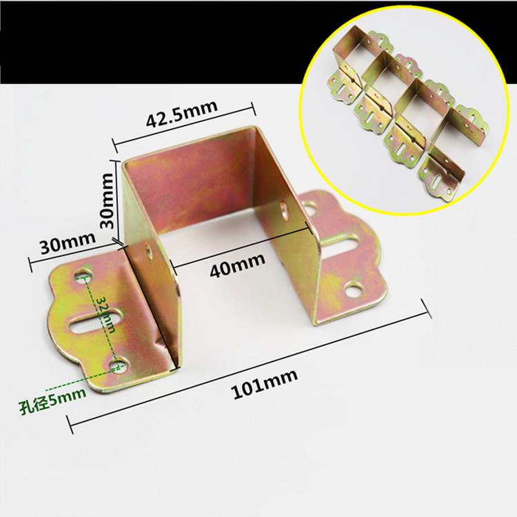 4pair Metal Bed Bracket Hinge Fastener Wood Board Connector for Bed Fixed Corner Bed Beam Support Furniture Hardware Fittings