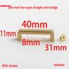 1" 2 31MM Straight Arch Bridge Hardware Pull Handle Buckle Narrow Edge On Screw Luggage Accessory