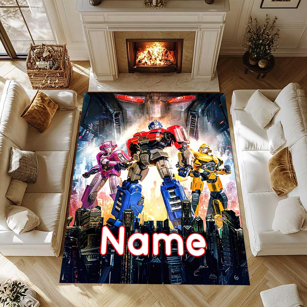 Love Transformers (16) Customize your name rug, office chair cushion, home bedroom living room gift.