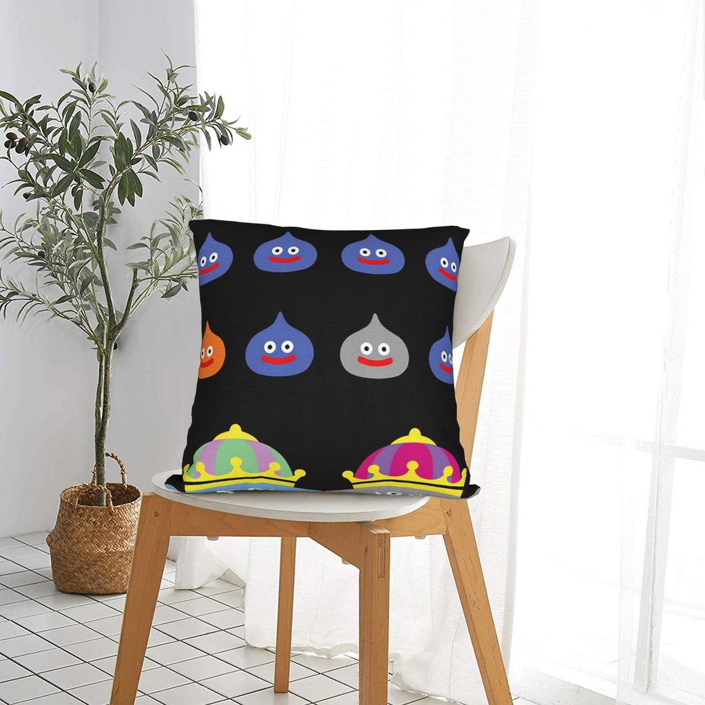Anime D-Dragon q-Quest Slime Pillow Cover  Funny Pillow Case For Sofa Home Decor Comfy Cushion Cover Gift
