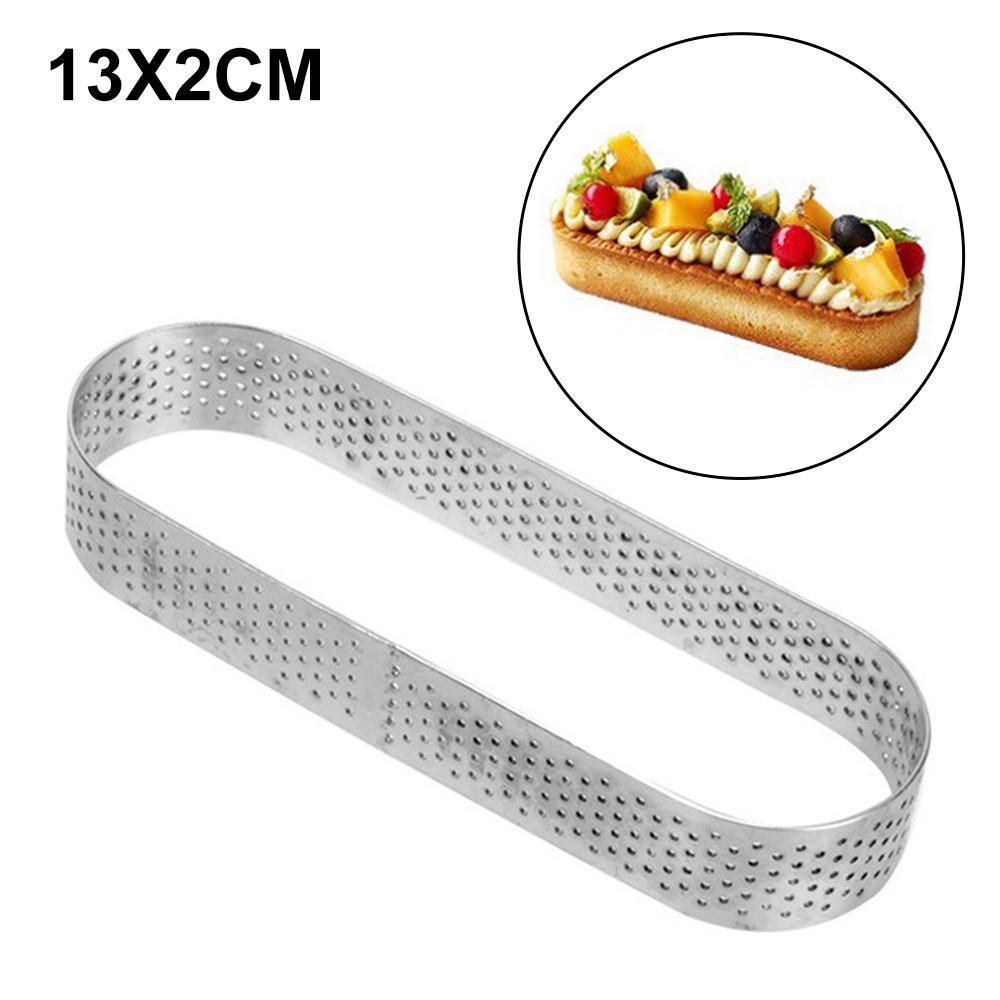 7/8/9.4/13 CM Stainless Steel Oval Tart Mold Ring Tartlet Cake Mousse Molds Cake Tart Ring Mold Round Cake Baking Tools