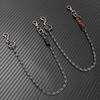 Punk Hip Hop Metal Waist Chain Leather Keychain - Unisex Edgy Belt For Rave Festival Streetwear