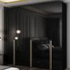 Black Glitter Effect Self Adhesive Wallpaper Vinyl Film Roll Furniture Sticker for Home Decoration Kitchen Walls Doors Windows 40x300cm