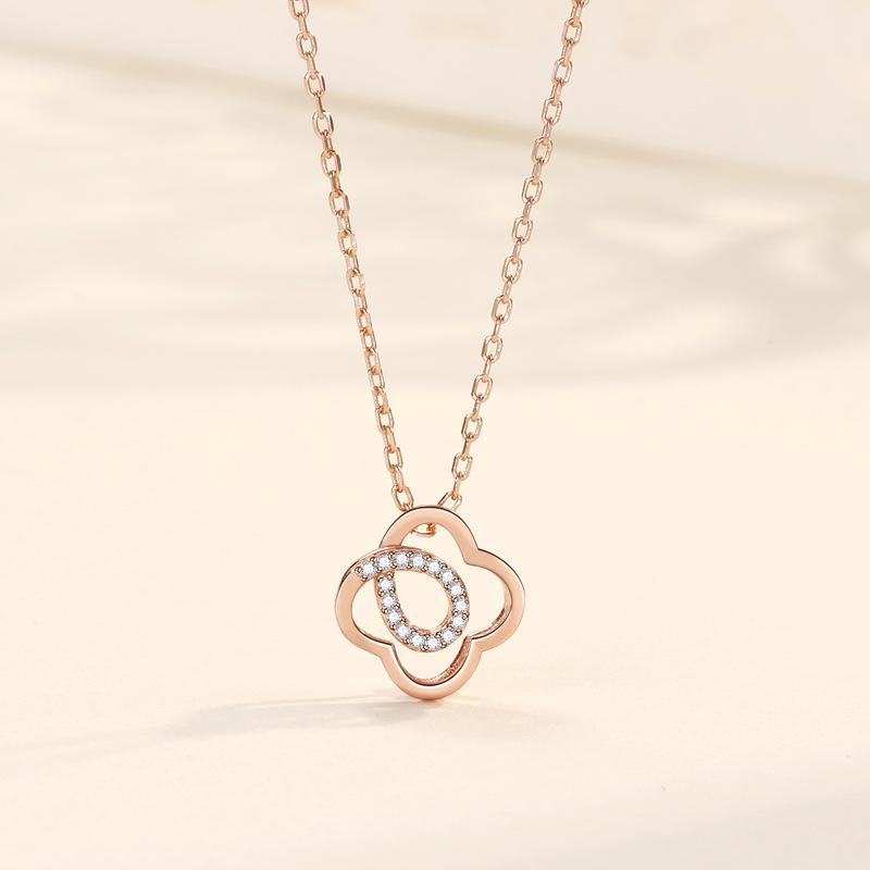 Four-leaf Clover Necklace Female Korean Version Simple Pendant Niche Design Sense Fashion Neck Chain Collarbone Chain Female Ins Style