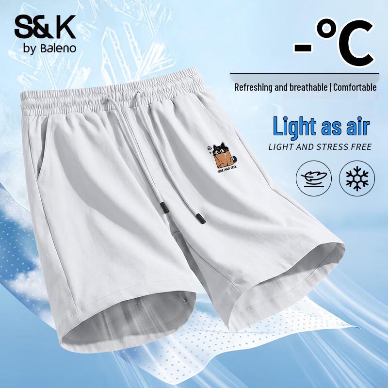 Baleno Men s Washed Cotton Summer Casual Shorts L
