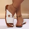 Women's slippers summer new flat-bottomed casual retro sandals one-word large size