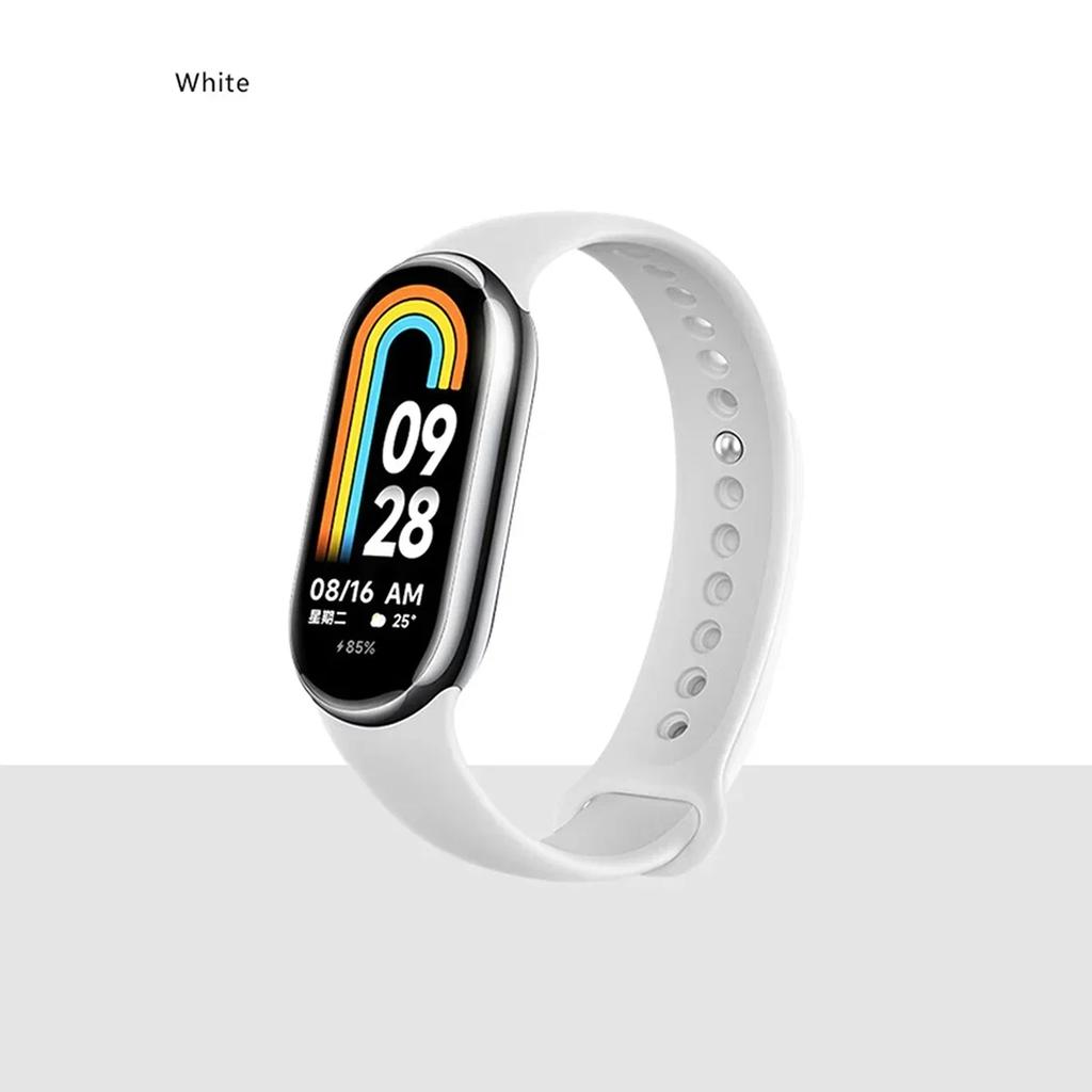 Silicone Strap for Xiaomi Mi Band 9 8 Strap NFC Sports Rubber Bracelet Wristband Pulseira Correa Smart for Mi Band 8/9 Accessory