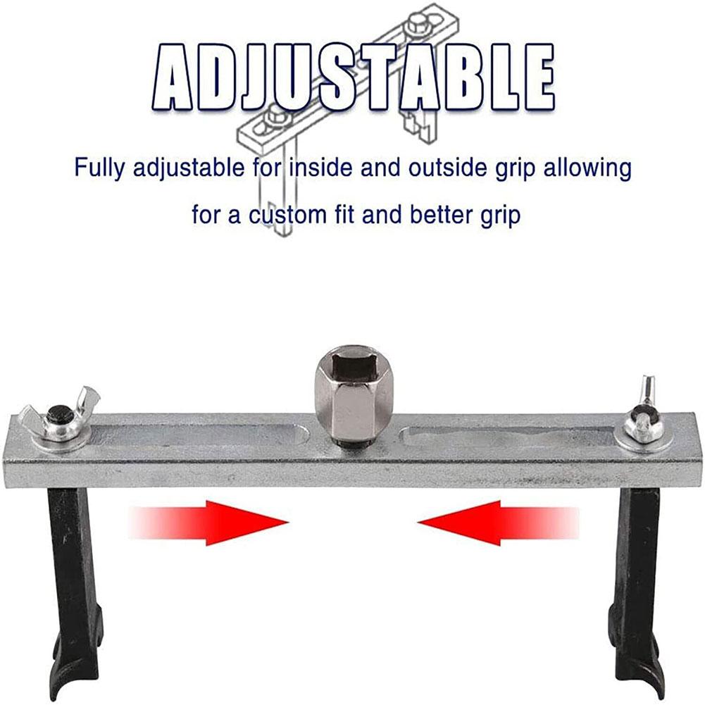 Gasoline Pump Cover Wrench Tool Stainless Steel Adjustable Spanner Fuel Tank Repair Wrench Lid Kit Remove Lock Cover E1Z3