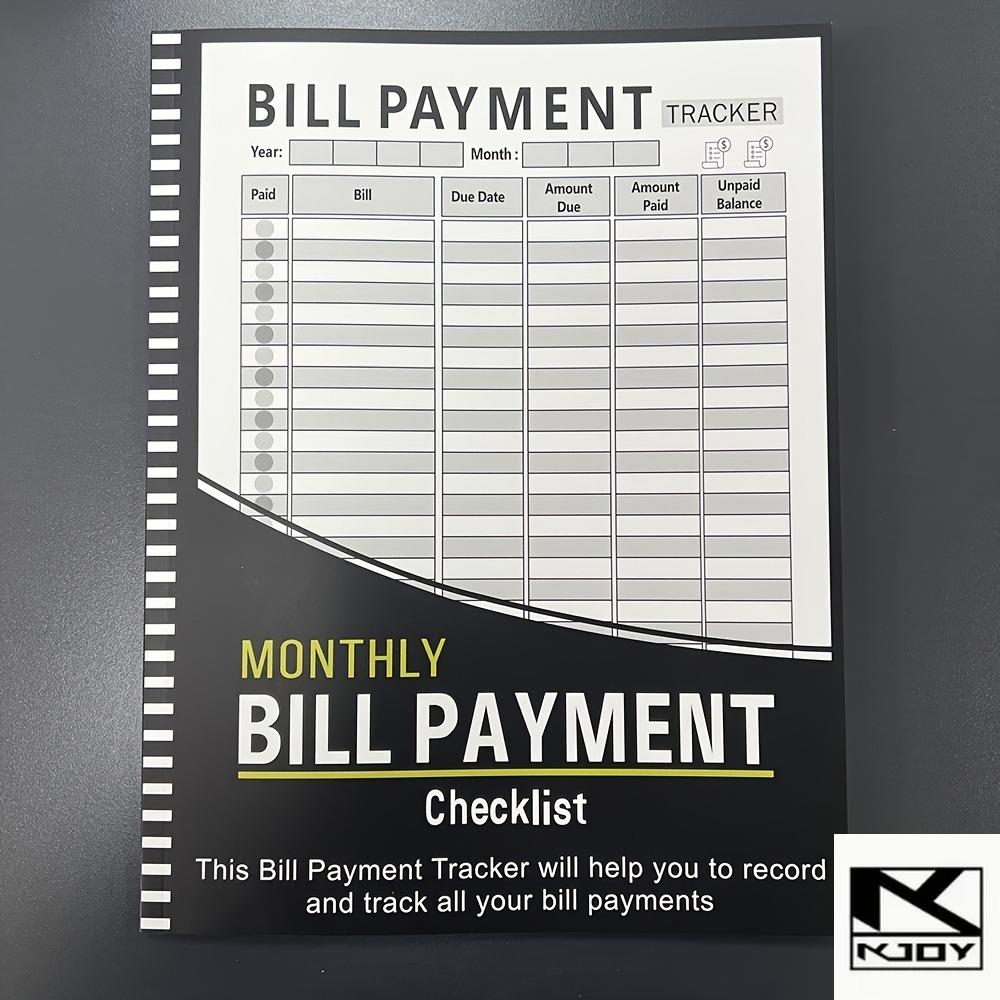 kkjoy Personal Financial Planner Monthly Bill Payment Tracker Budget Checklist Log Notebook daily record