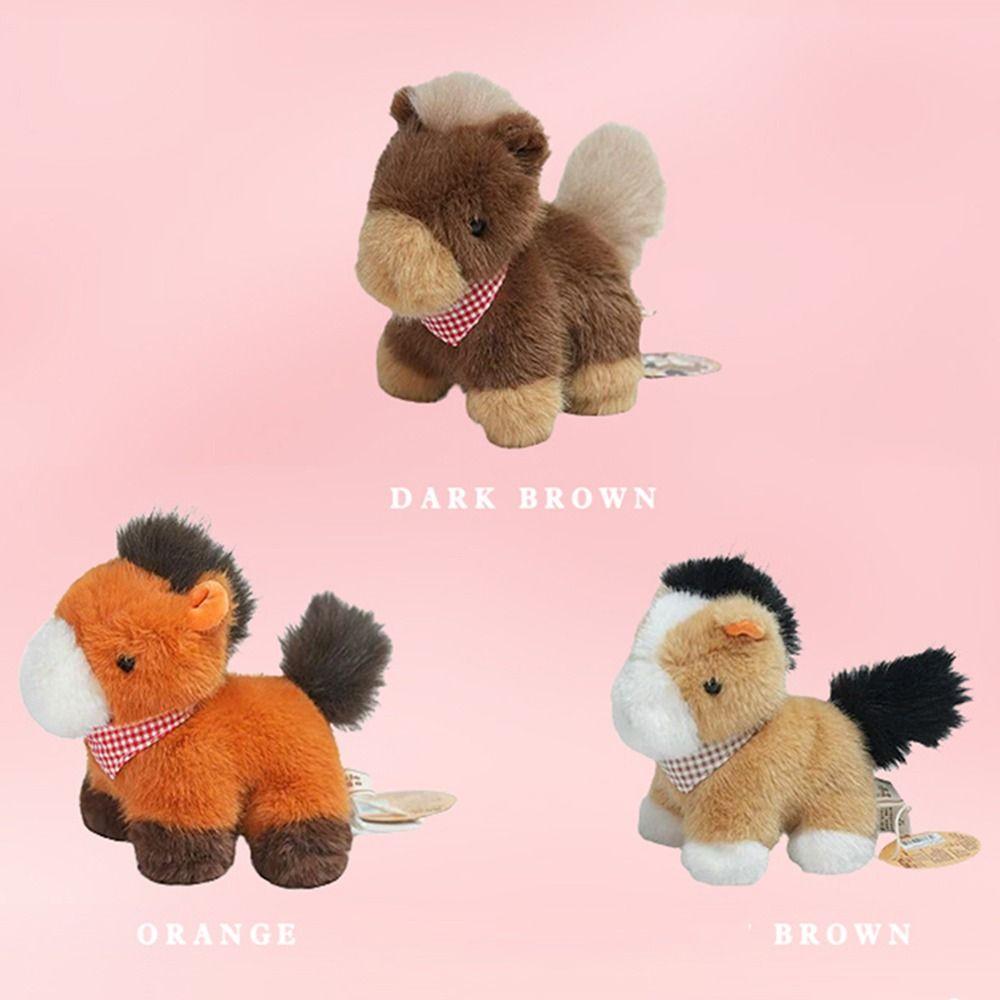 Cartoon Stuffed Animal Horse Soft Plush Toy Doll Zodiac Horse Plush Toy Horse Ornament