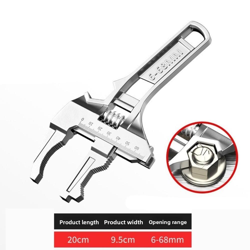 Short Handle Bathroom Plumbing Wrench 6-68mm Range Multi-function Wrench  Basin Sink Hardware