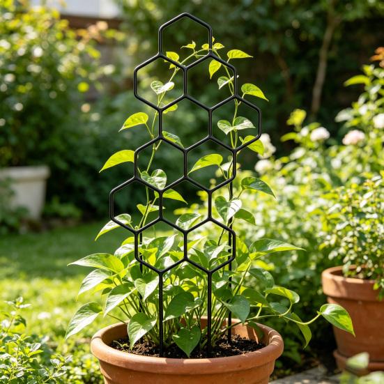 Potted Plants Trellis Honeycomb Shape Houseplant Trellis Plant Climber Support Garden Trellis for Climbing Plants Hoya