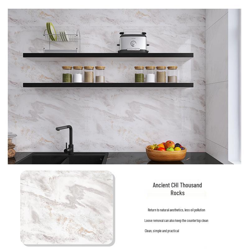 

Водонепроницаемые самоклеящиеся наклейки для плитки: Маслостойкие обои для ремонта кухни и шкафов. 60CM*5M (Roll)