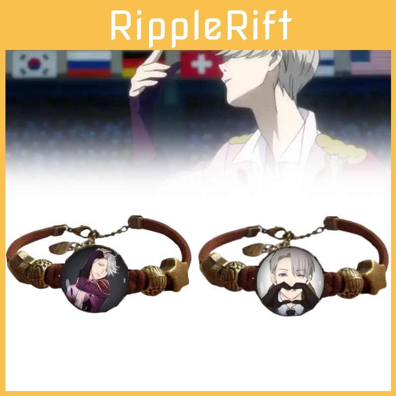 On Ice Yuri Bracelets Anime Glass Wristbands Cartoon Character Gift Jewelry