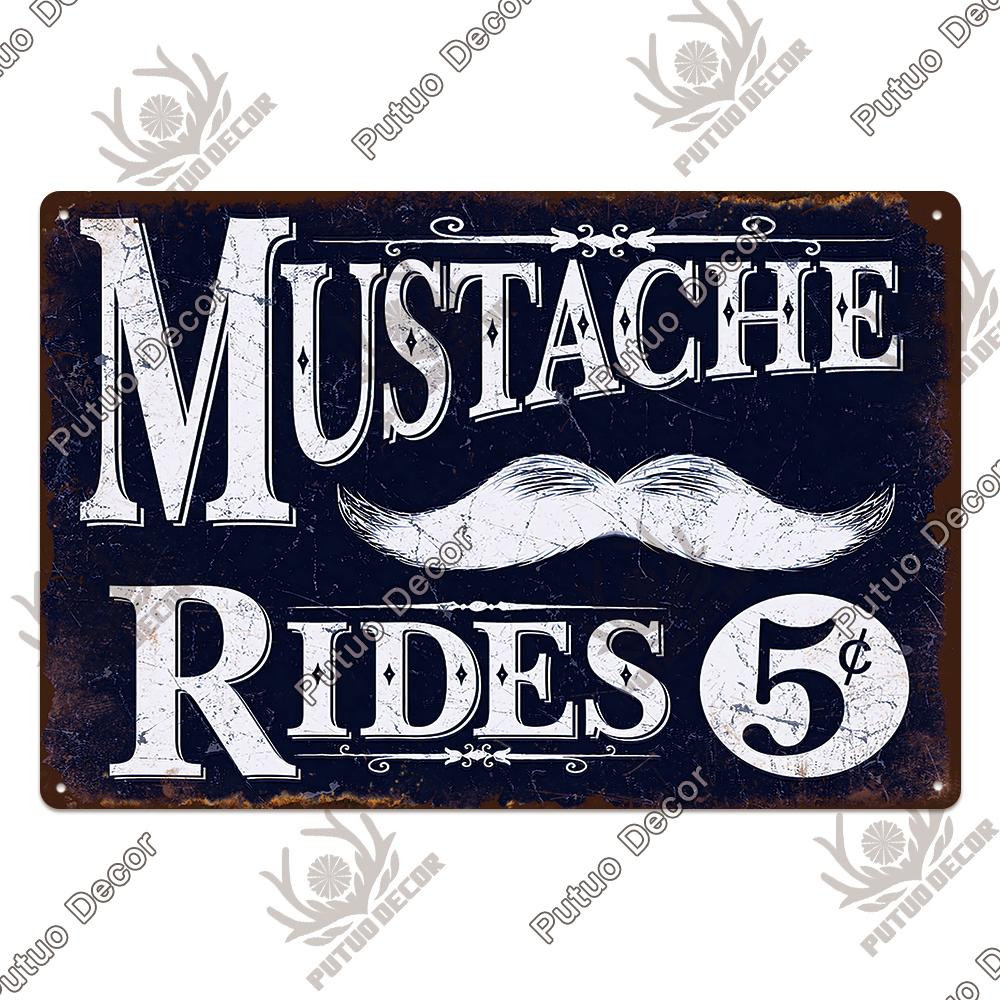 Decor Barber Tin Sign Plaque Metal Plate Vintage Retro Barber Shop Wall Art Posters Iron Painting for Room House Stickers