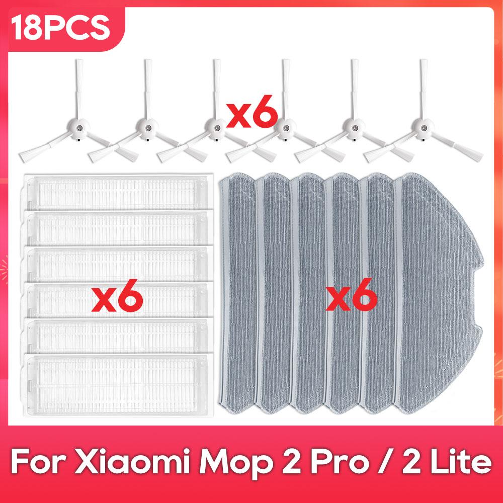 Fit For ( Xiaomi Mi Robot Vacuum-Mop 2 Pro / Lite MJST1SHW MJSTL ) Filter Mop Main Side Brush Mijia Vacuum Cleaner Accessories