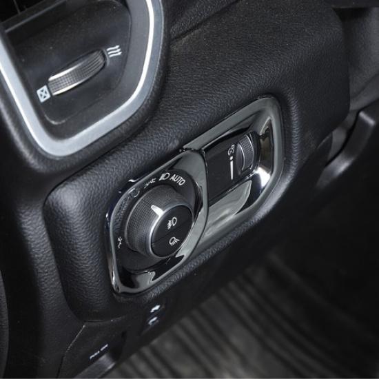 Chrome Headlight Switch Button Decor Cover For Dodge Ram 1500 2018+ Accessories