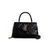 Borsa Quadrata Trapuntata con Catena in Vera Pelle, Elegante Borsa a Tracolla per Donna