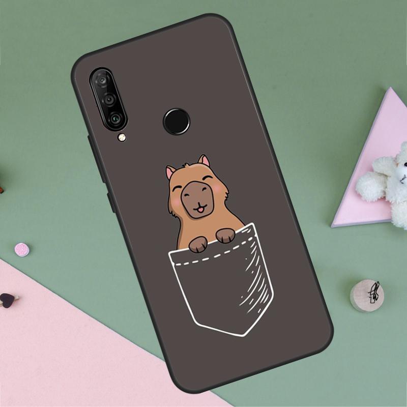 Süßes Cartoon-Capybara Für Huawei P20 P40 Lite P60 P30 Pro Nova 5T 9 10 SE 12s 12i 11i Y90 Y70 Y60 Y61 Y72 Y91 Hülle