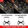Autocollants de Couverture en Fibre de Carbone Véritable Accessoires d'Intérieur de Voiture Panneau de Levier de Vitesse Automobile Convient Pour Romeo Giulia 2017 2018