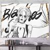 Nana Punk Rock Black  Pink Anime Collage Tapestry Wall Hanging Art Decor for Bedroom Otaku Cozy Study Space Decor