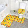 3pcs The Amazing World of Gumball Pattern Flannel Nonslip Absorbent Washable Decorative Bathroom Home Toilet Seat Cover Mat