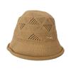 Hollow Knitted Bucket Hat, Curled Edge Fashion Visor, Travel Versatile Washbasin Hat