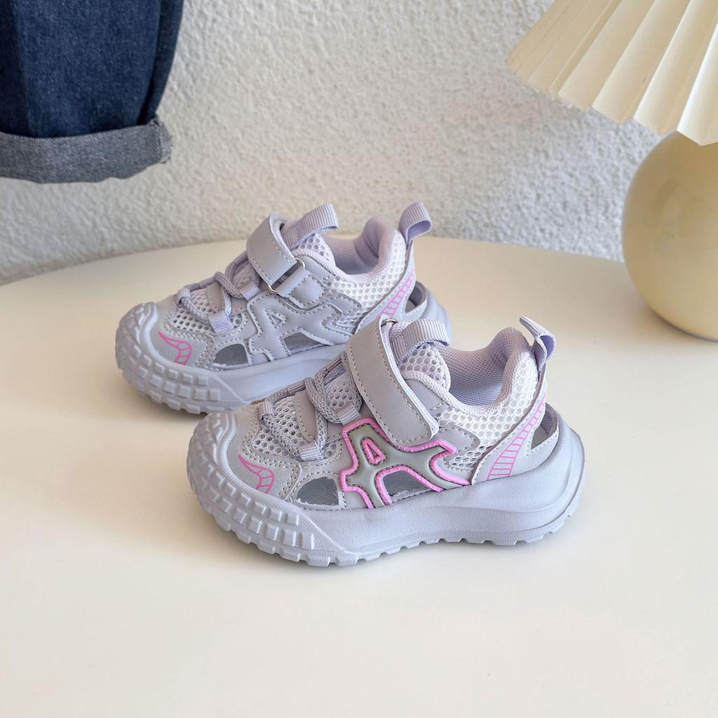 Children's Sports Shoes 2025 Summer New Boys Medium and Small Children Mesh Breathable Shoes Girls Breathable Soft Sole Dad Shoes