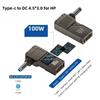PD100W Type-C to DC Plug Converter USB C to Laptop Charging Adapter Power Charger Connector Tip for Lenovo Asus HP Dell Samsung