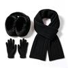 Elastic Woolen Neck Scarf Cold Proof Knitted Scarf Fashion Kids Earmuffs Scarf Gloves Set  Daily