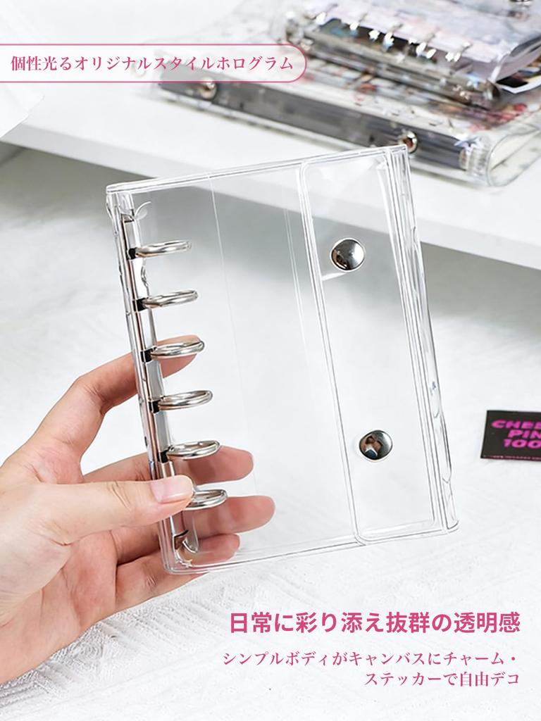 Transparent Sticker Book for Mocasa Sticker Book with Removable M5 Sticker Perfect for Favorite Anime Fans Girls, Binder, Storage, (Clear)